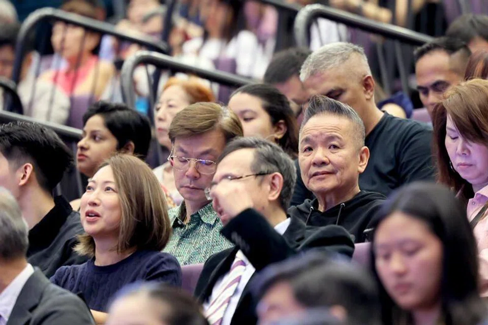 Mark Lee and Marcus Chin at Dennis Chew's graduation ceremony at Ngee Ann Polytechnic