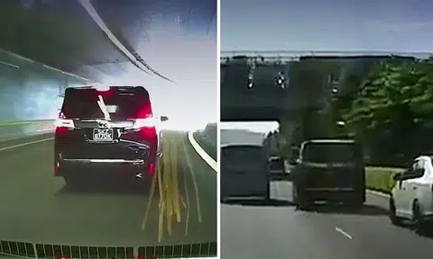 Driver of Toyota SKZ6170K plays braking game, recklessly switches lanes along SLE