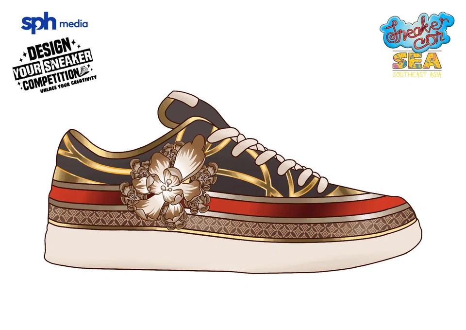 dlsneaker05 - Design 17 submitted by Yan Ying Xuan Chloe
Credit: Design Your Sneaker Competition