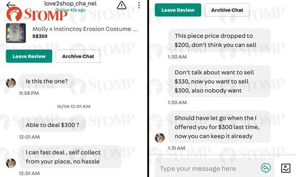Carousell user returns to taunt seller over failed deal again -- after 4 months