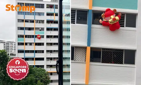 Inflatable CNY balloon outside Choa Chu Kang window removed after town council comes knocking