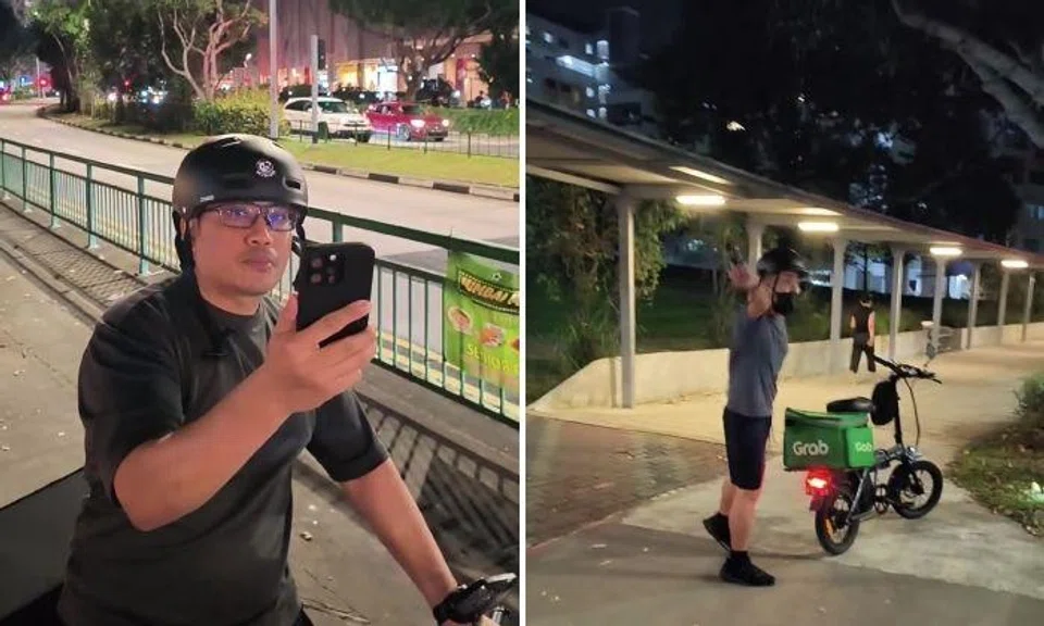 Delivery riders in shouting match take videos of each other in Tampines