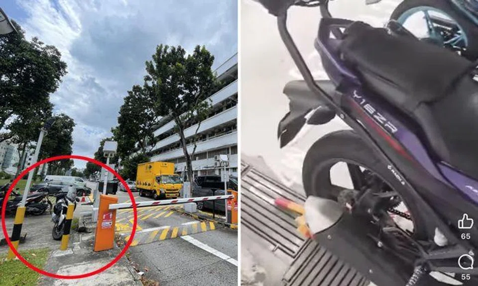 Riders squeeze through gap to evade $0.65 parking fee -- and get $409 fine, wheel clamped