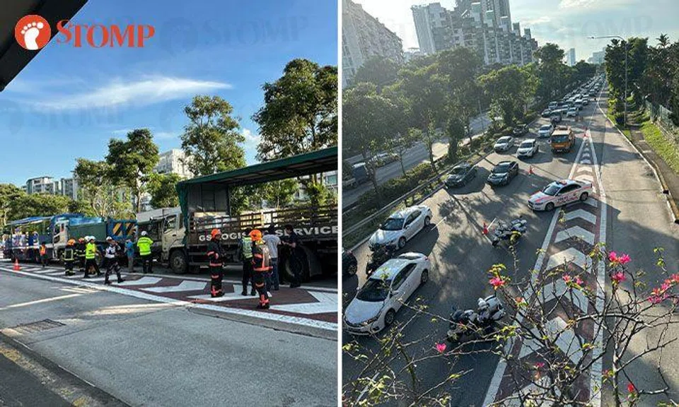 Multi-vehicle accident causes massive jam on AYE