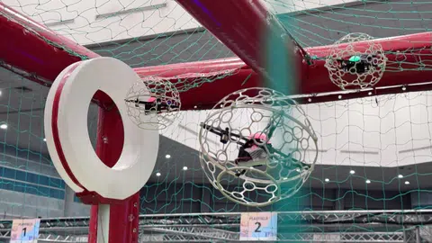 Singapore Poly competitive drone soccer team flies high