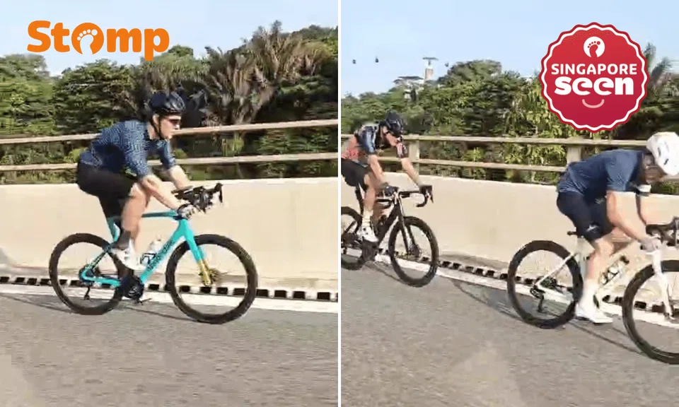 Three men were seen cycling on West Coast Highway