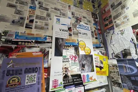 Flyer feud at Toa Payoh Ridge BTO: Renovation contractors accused of vandalising rivals' ads