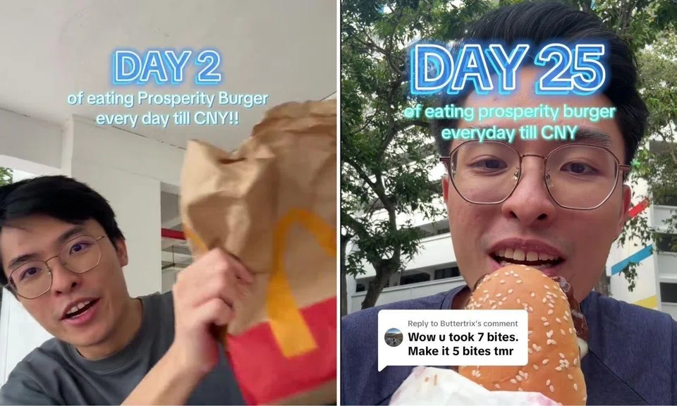 tiktoker prosperity burger challenge cny