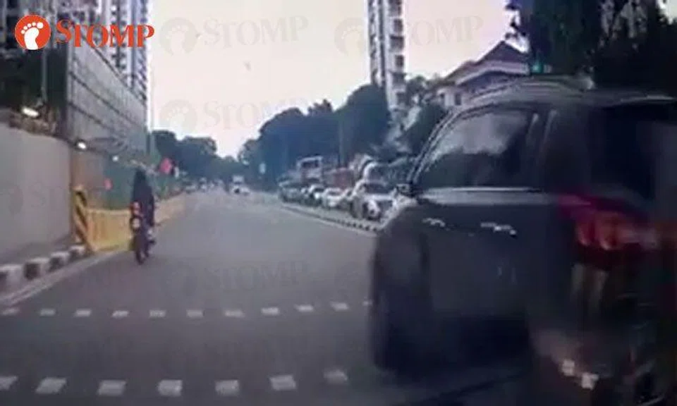 Pregnant mum with toddler in car gets hit by another vehicle along Tanjong Rhu Road
