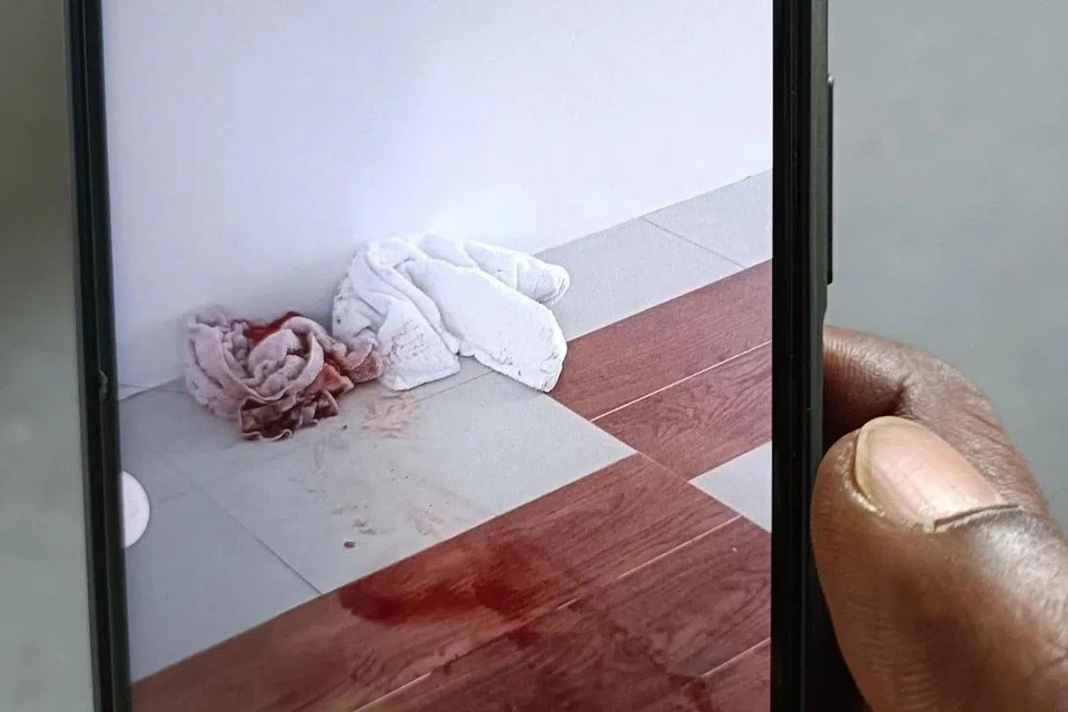 A neighbour helped to staunch the bleeding.