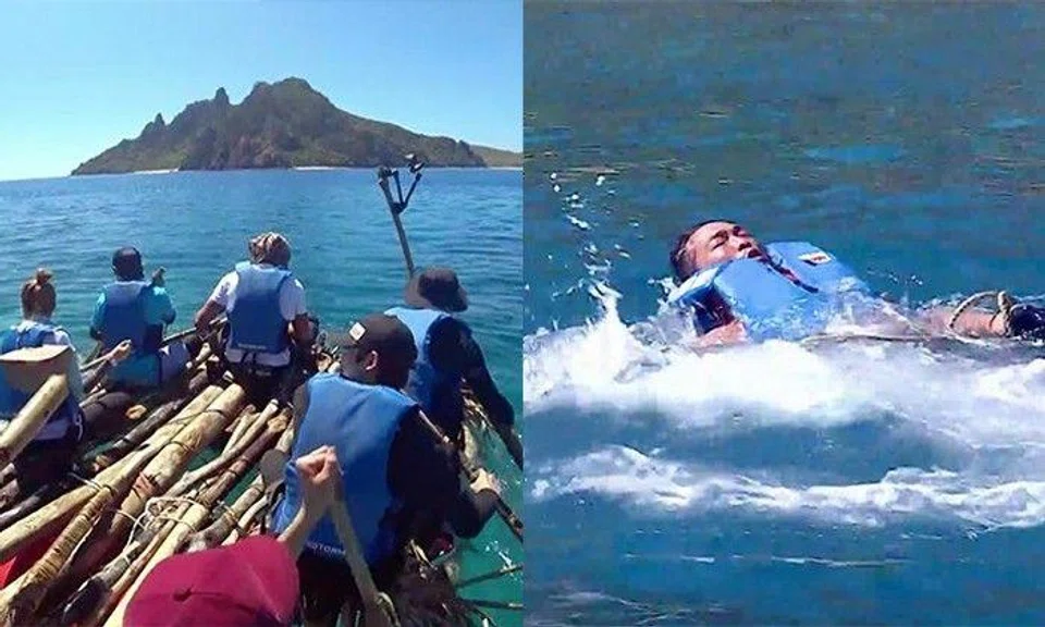 These celebs were forced to escape from an island with only a raft