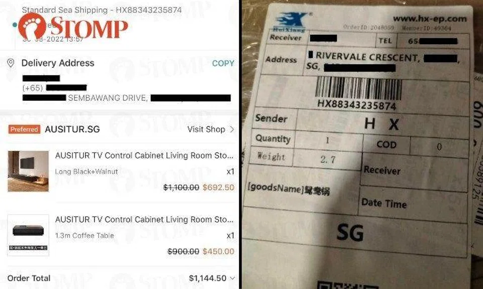 She was sent a photo of a package with her shipping number on it, but the address is not hers.
