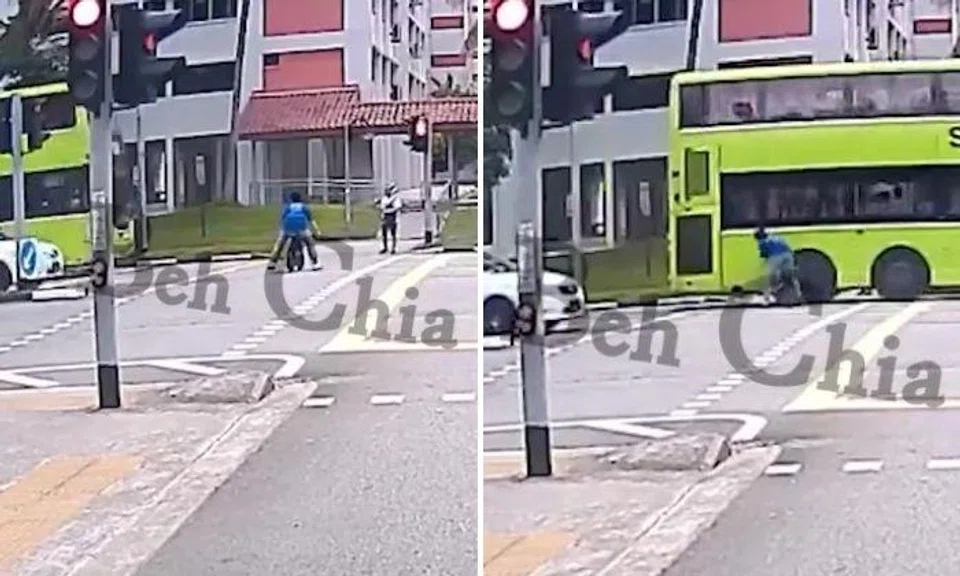 A dashcam video of the incident was posted online by Beh Chia Lor - Singapore Road.