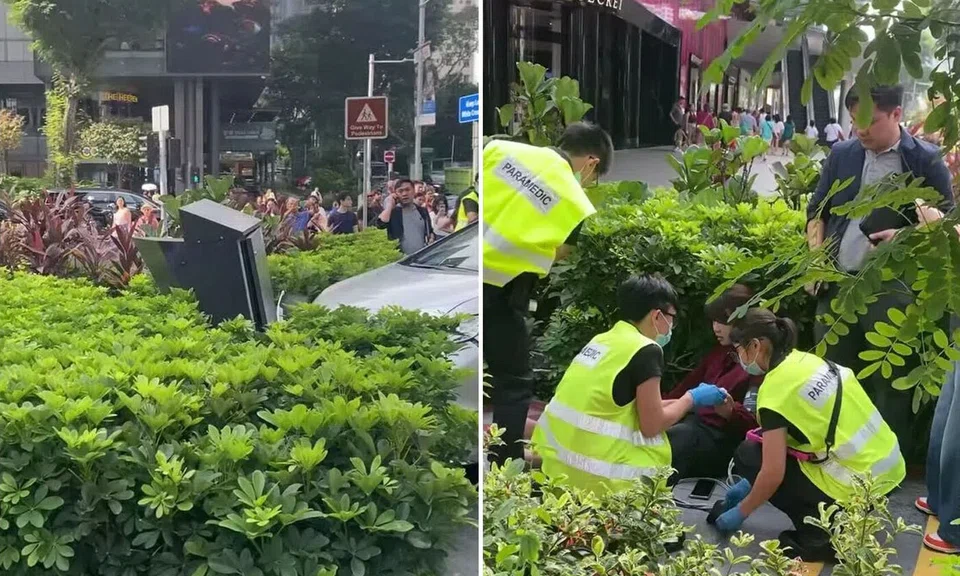 Orchard Road accident, pedestrian walkway crash, Singapore road accidents