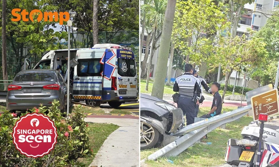 Man arrested after crashing car into signpost in Ubi, vapes seized