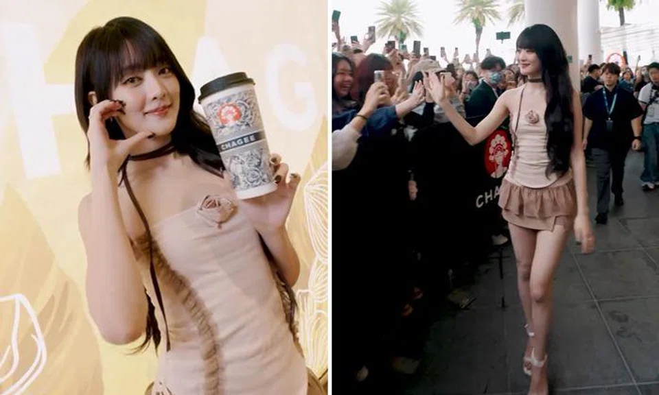 K-pop idol Minnie brews up a storm with Chagee at VivoCity, reveals favourite S'porean food