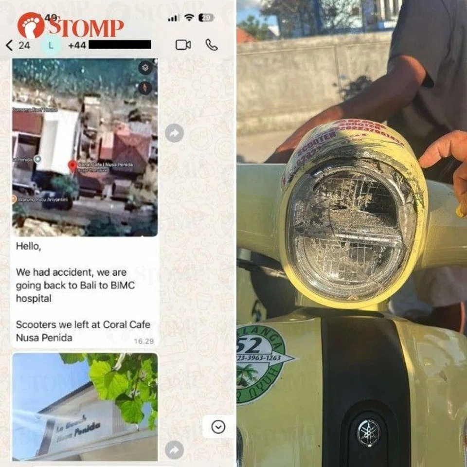 The Stomper received a message from the man that they had an accident and were going to the hospital.