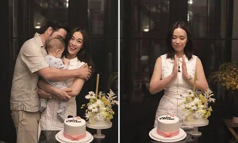 Singaporean actress Rebecca Lim celebrates her 38th birthday with her husband Matthew Webster and their son, who was born in January. PHOTOS: MJWGUITAR, LIMREBECCA/INSTAGRAM