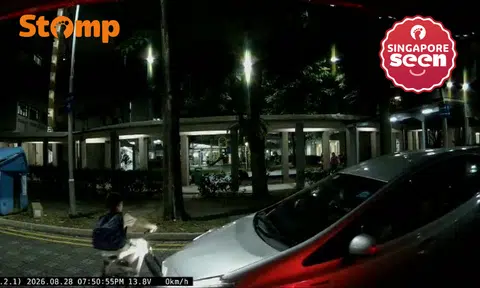 Sengkang road safety: Child cyclist nearly hit