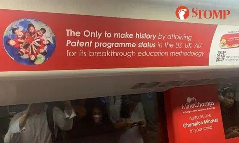 'The Only' what? Stomper calls out 'bad' ad on train, MindChamps says missing word is to draw attention