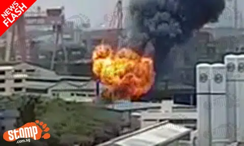 Huge ball of flame seen at Jurong waste management plant; SCDF brings fire under control