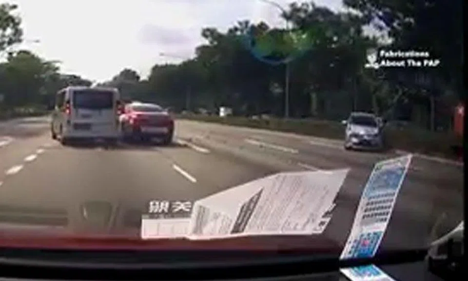 Toyota Prius sent spinning after cutting into lane and colliding with taxi