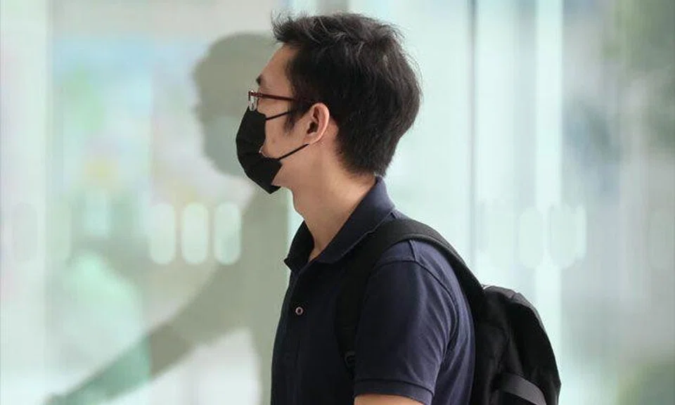 Lin Junquan was caught taking an upskirt video of a woman on an escalator in March 2021. ST PHOTO: KELVIN CHNG