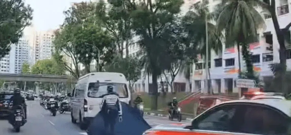 A video online showing the aftermath of the accident, which took place at the junction of Choa Chu Kang Avenue 1 and Choa Chu Kang Central.