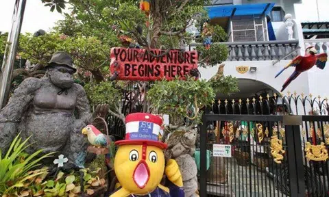 Mr Cheong said he spent at least $150,000 creating the theme park on his estate. PHOTO: SHIN MIN DAILY NEWS