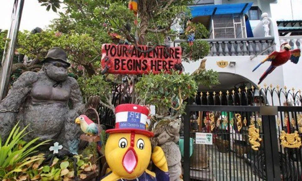 Mr Cheong said he spent at least $150,000 creating the theme park on his estate. PHOTO: SHIN MIN DAILY NEWS