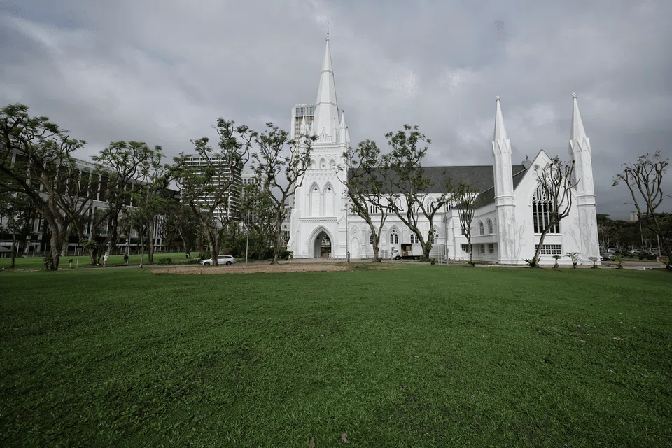 Huang Guang Zheng was charged with voluntarily causing hurt to a man at St Andrew’s Cathedral on Oct 25, 2023.