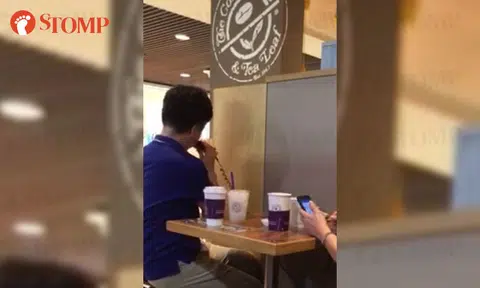 Man openly shaves face at Kallang Wave Mall cafe: "It was disgusting!"