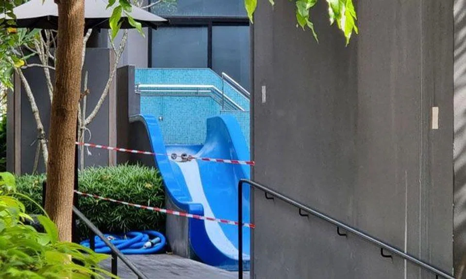 The girl was found submerged face down at the bottom of the pool on Oct 8, 2020. PHOTO: LIANHE ZAOBAO FILE