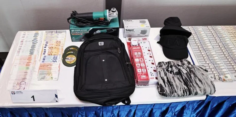 A car, a circular power saw, an assortment of jewellery, as well as cash were recovered.