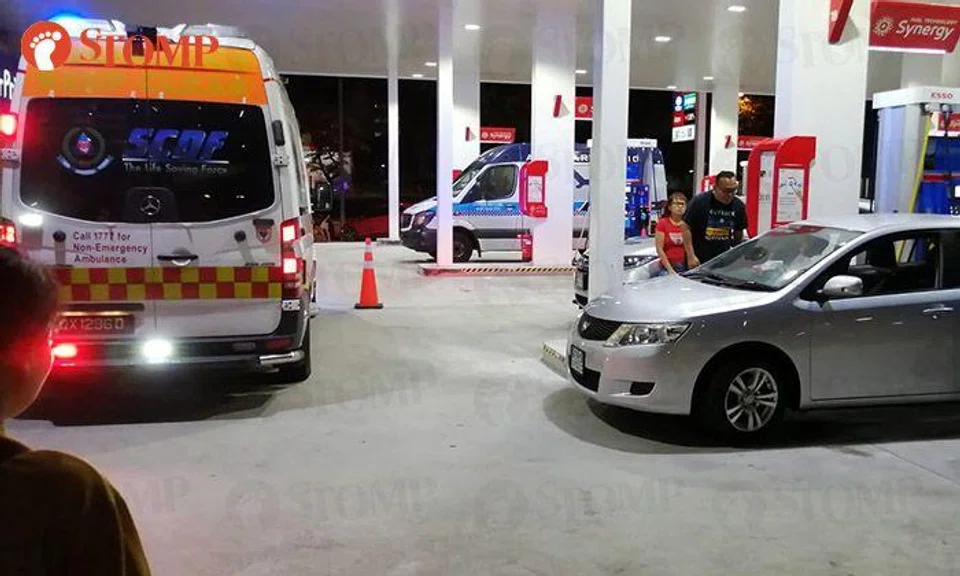 Woman taken to hospital after fainting in her car at Choa Chu Kang petrol station
