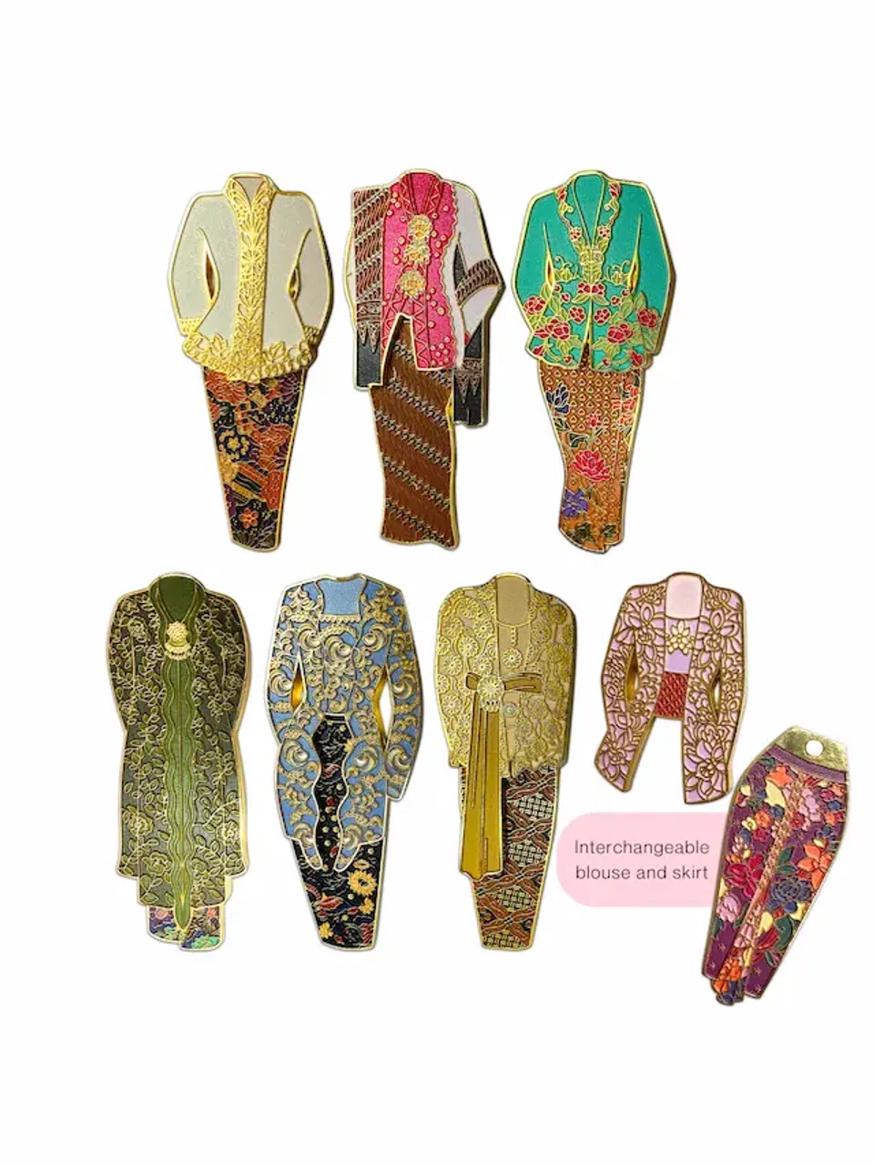 A magnet set showcasing seven distinct kebaya styles - priced from $70 - represents the third theme in the SG60 series.