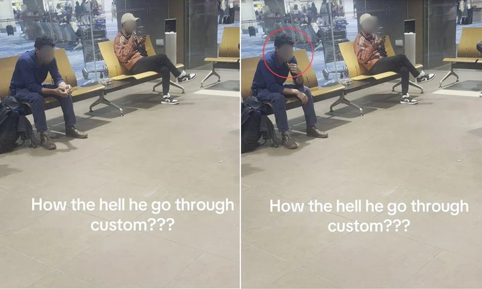 In a TikTok clip uploaded on March 2, a man was allegedly seen vaping at Changi Airport Terminal 1.