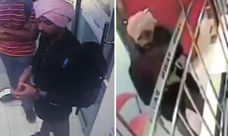 The police are looking for the man, who is about 1.75m tall and was last seen wearing a pink turban, blue jacket and long brown pants. PHOTOS: FACEBOOK/SINGAPORE POLICE FORCE