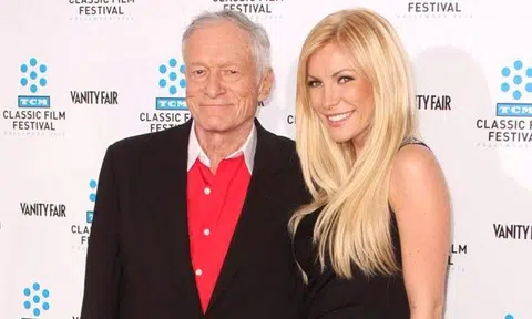 Hugh Hefner and wife Crystal Harris
