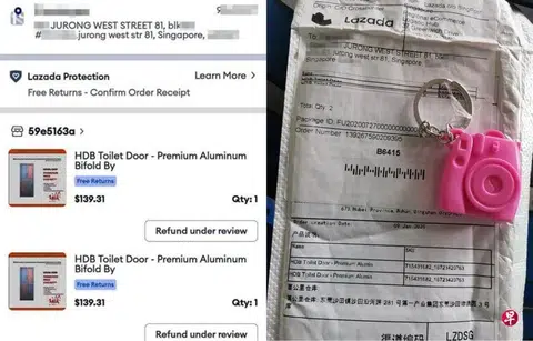 Mr Yan paid for two bi-fold doors but received a plastic keychain in the shape of a camera.