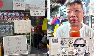 coffee shop stall cash only request