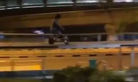 PMD user arrested for riding device on top of sheltered walkway in Bukit Panjang
