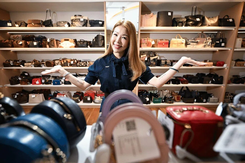 Ms Tresor Anne Tan, director of client relations at Carousell Group, in the Carousell Luxury store at The Centrepoint on Sept 15.