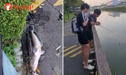 Man confronts 2 guys fishing near 'no fishing' sign at Kallang River, gets insulted: 'Your mother'