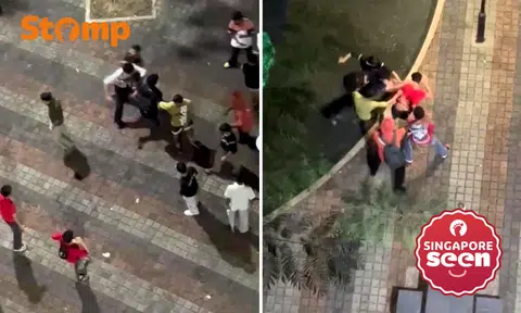 About 15 people involved in brawl at Serangoon Ave 2, one guy gets his shirt ripped off