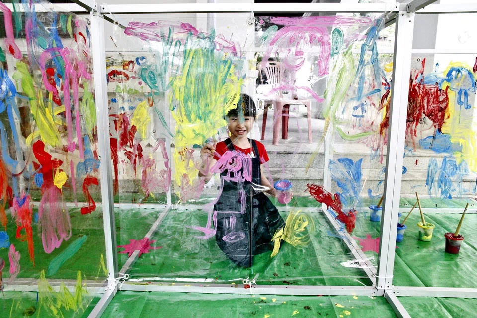 Engaging in crafts and play can help children alleviate exam stress.