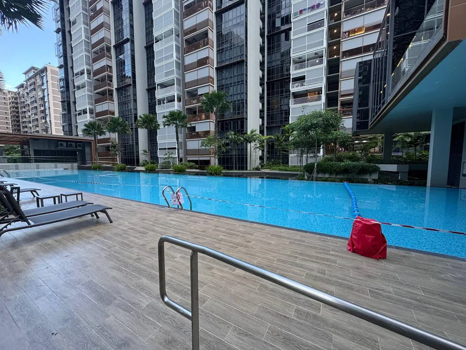 The swimming pools at a new executive condominium in Sengkang have been closed on and off since April.