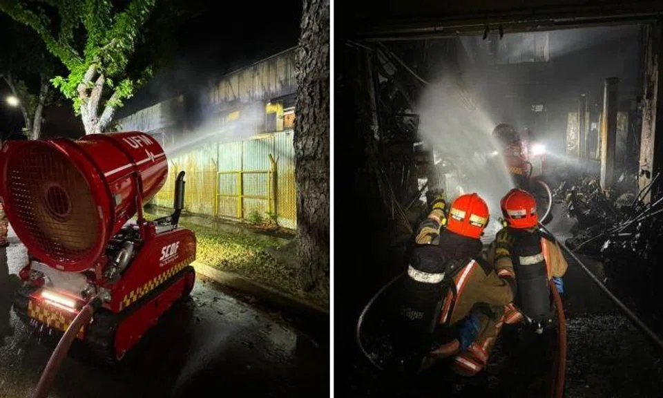 SCDF was alerted to the fire at Block 30 Defu Lane 9 at about 12.20am. 