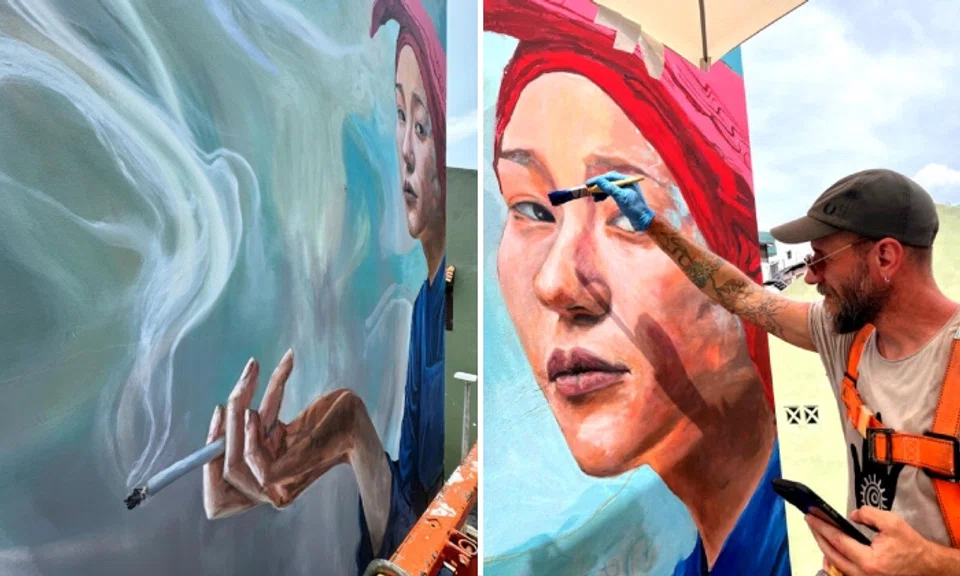 Singapore-based American artist Sean Dunston was scrambling to modify his work as the URA issued a July 3 deadline.