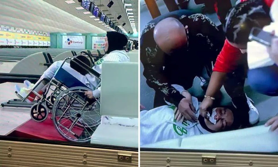 Malaysian actress gets hit in the face by 6kg bowling ball in on-set accident